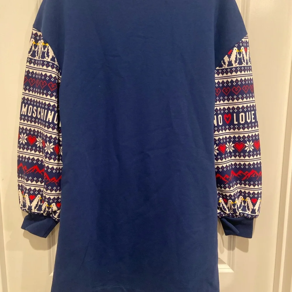New Moschino logo fair aisle sweater dress - Picture 7 of 11